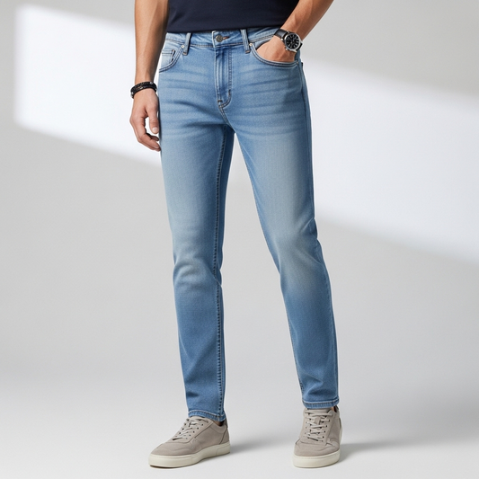 SLIM DENIM TROUSERS